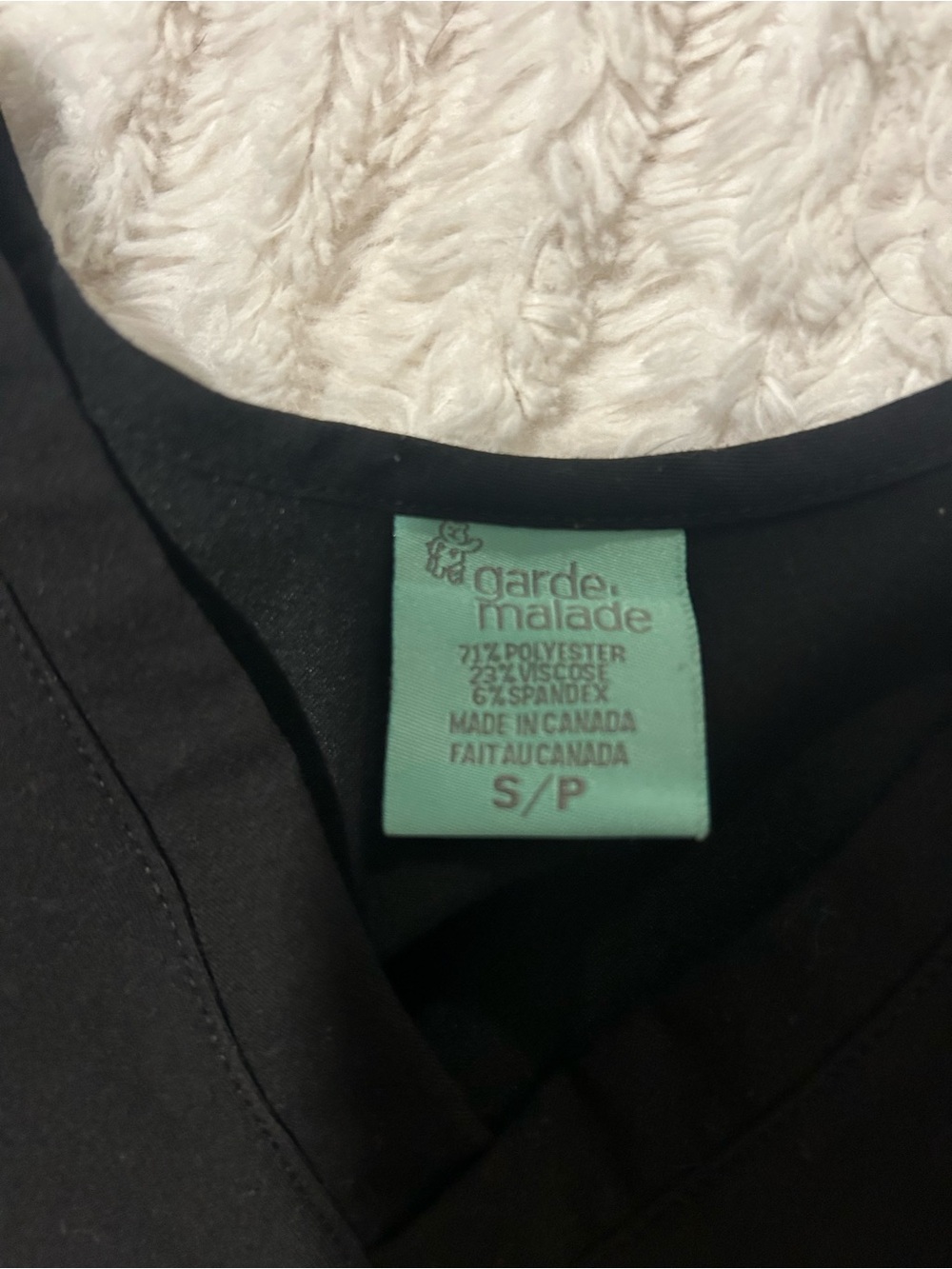 Women's Black Scrub Set S one pocket top XS straight leg pants